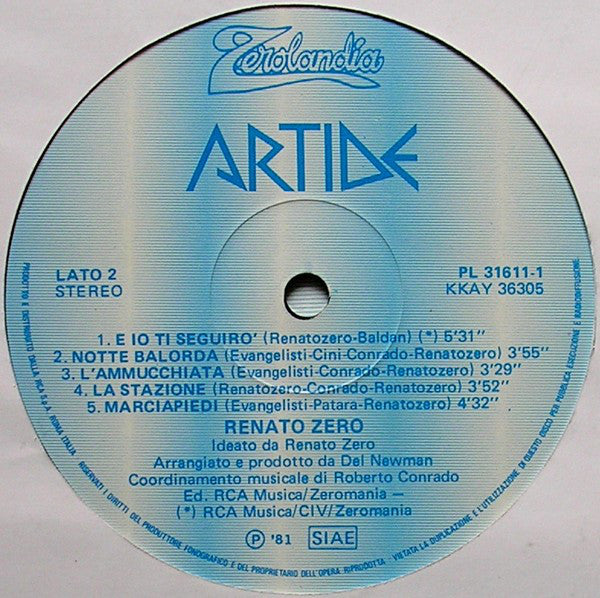 Renato Zero : Artide Antartide (2xLP, Album, Gat)