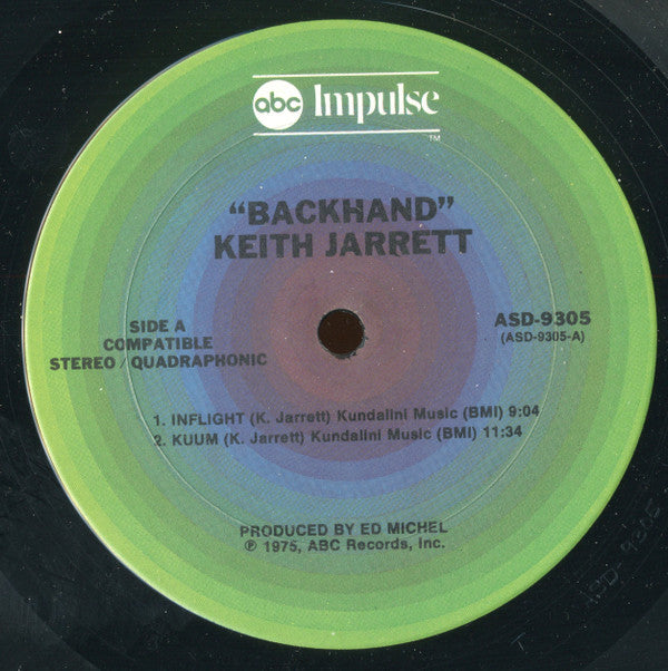 Keith Jarrett : Backhand (LP, Album, Quad, Ter)