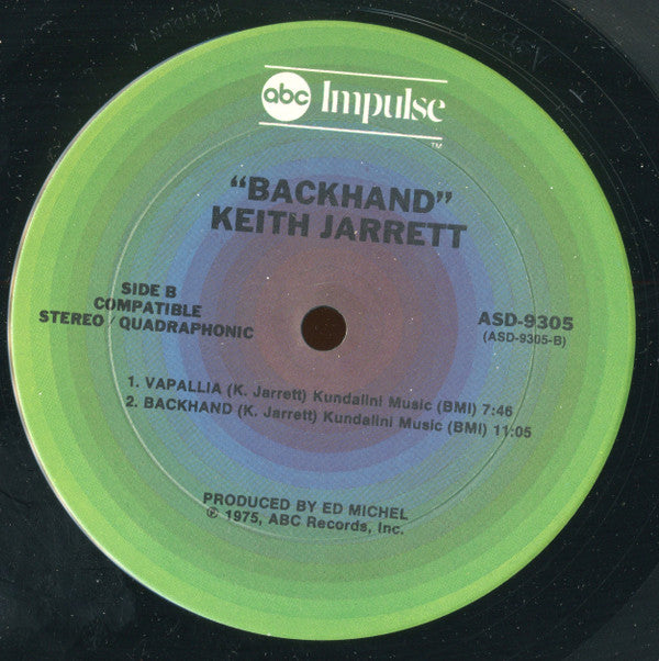Keith Jarrett : Backhand (LP, Album, Quad, Ter)