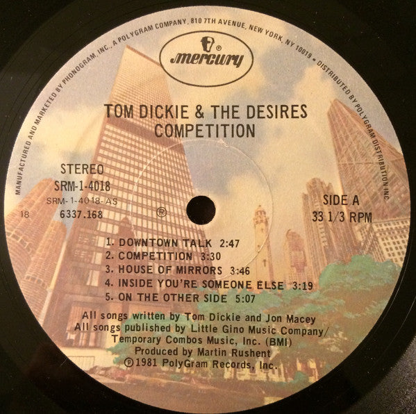 Tom Dickie & The Desires : Competition (LP, Album, Pre)