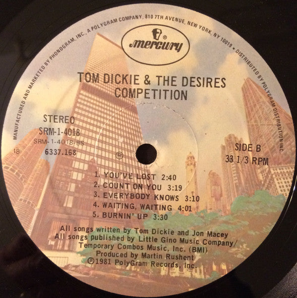 Tom Dickie & The Desires : Competition (LP, Album, Pre)