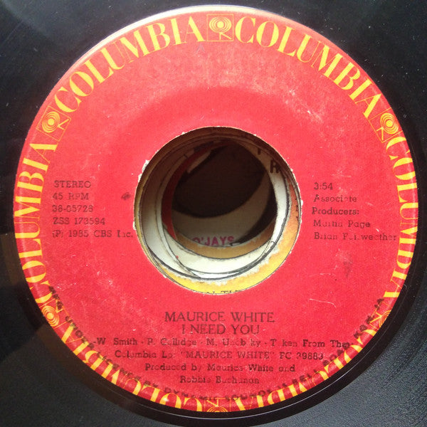 Maurice White : I Need You (7", Single)