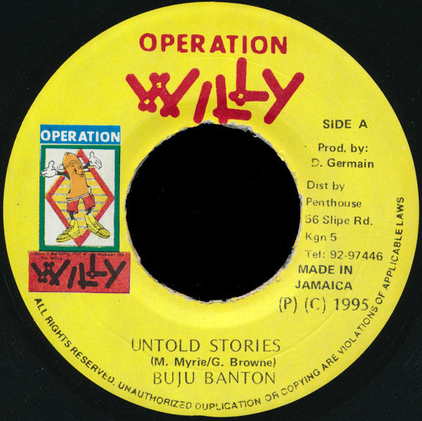 Buju Banton : Untold Stories (7", Single, M/Print)