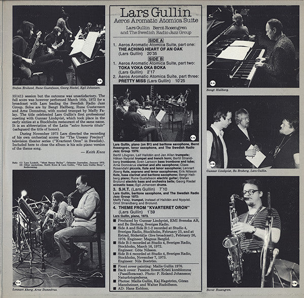 Lars Gullin : Aeros Aromatic Atomica Suite (LP, Album)