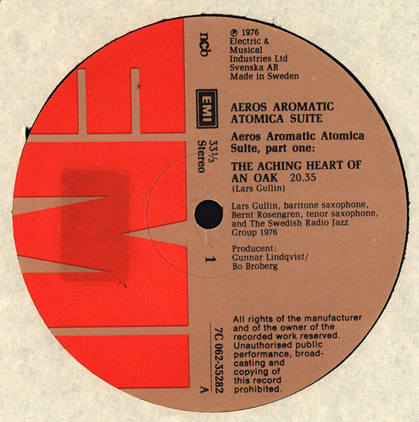 Lars Gullin : Aeros Aromatic Atomica Suite (LP, Album)
