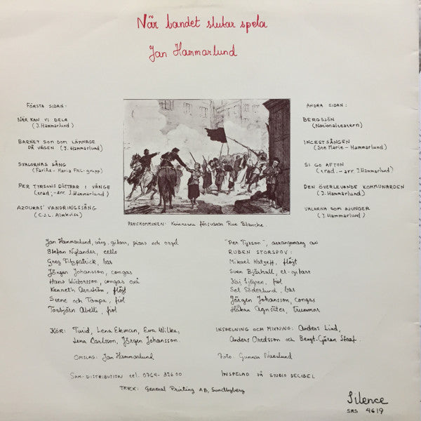 Jan Hammarlund : När Bandet Slutar Spela (LP, Album)