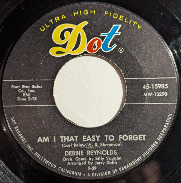 Debbie Reynolds : Ask Me To Go Steady / Am I That Easy To Forget (7", Single, Styrene, Mon)