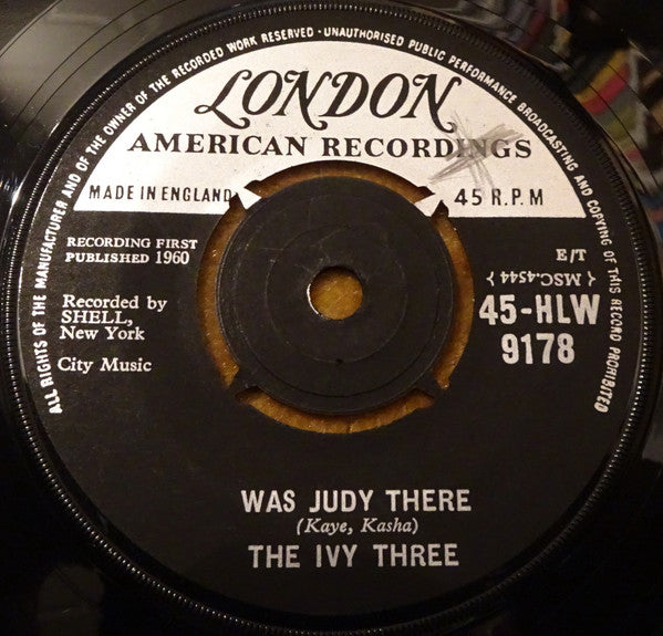 The Ivy Three : Yogi / Was Judy There (7", Single)