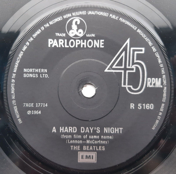The Beatles : A Hard Day's Night c/w Things We Said Today (7", Single, RE, Sol)