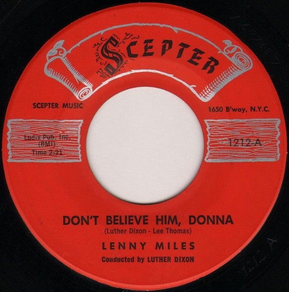 Lenny Miles : Don't Believe Him, Donna (7", Single)