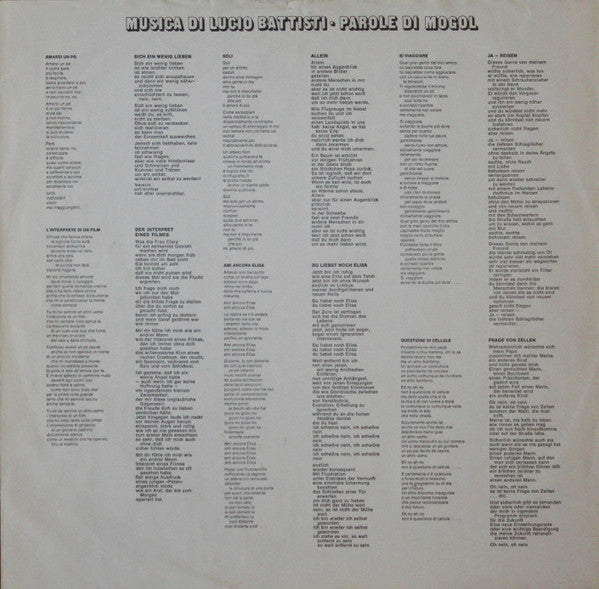 Lucio Battisti : Io Tu Noi Tutti (LP, Album)