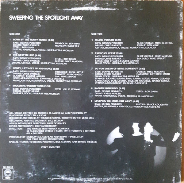 Murray McLauchlan : Sweeping The Spotlight Away (LP, Album, Pit)