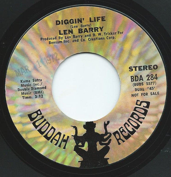 Len Barry : Diggin' Life (7", Mono, Promo)
