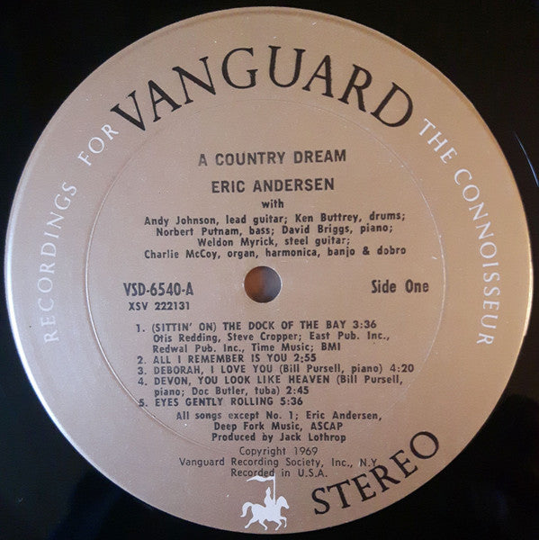 Eric Andersen (2) : A Country Dream (LP, Album)
