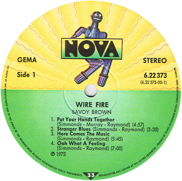 Savoy Brown : Wire Fire (LP, Album)