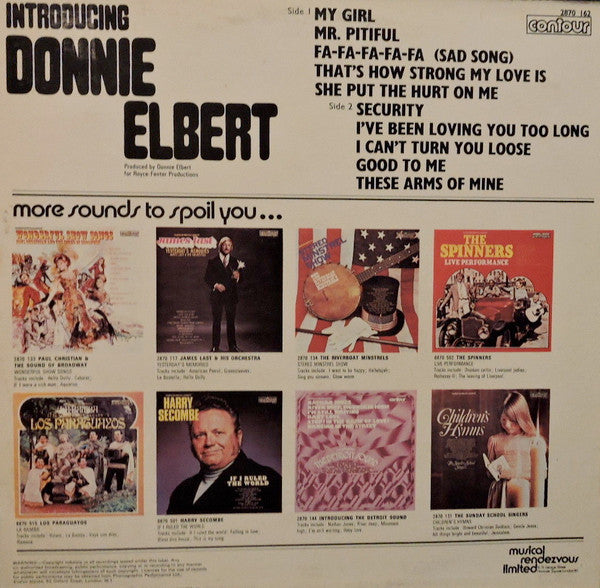 Donnie Elbert : Introducing Donnie Elbert (LP, Album, RE)