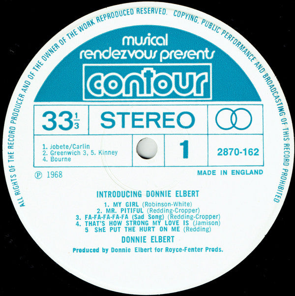 Donnie Elbert : Introducing Donnie Elbert (LP, Album, RE)