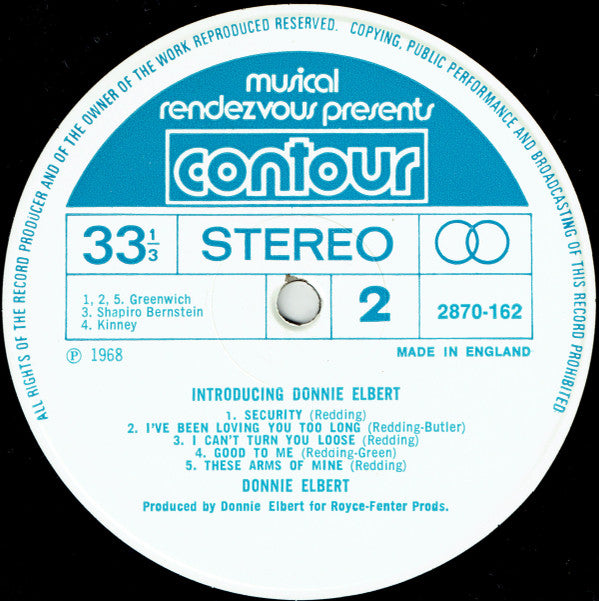 Donnie Elbert : Introducing Donnie Elbert (LP, Album, RE)