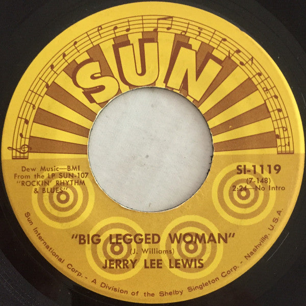 Jerry Lee Lewis : Waiting For A Train (All Around The Watertank) (7", Single, 1st)