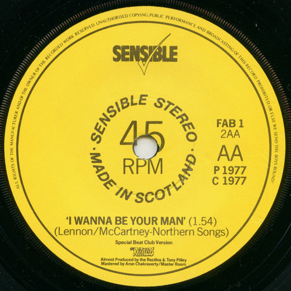 The Rezillos : I Can't Stand My Baby / I Wanna Be Your Man (7", Single, RE, Thi)