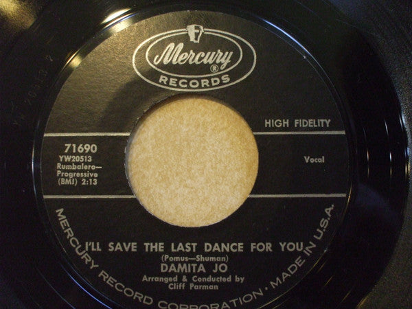 Damita Jo : I'll Save The Last Dance For You (7", Single)