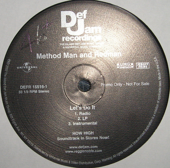 Method Man & Redman : Part II Remix / Let's Do It (12", Promo)