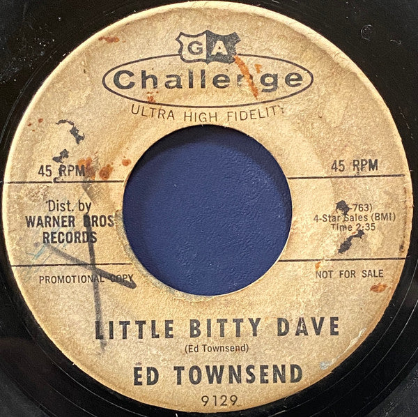 Ed Townsend : And Then Came Love / Little Bitty Dave (7", Single, Promo)