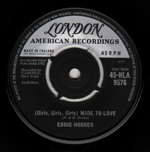 Eddie Hodges : (Girls, Girls, Girls) Made To Love (7", Single)