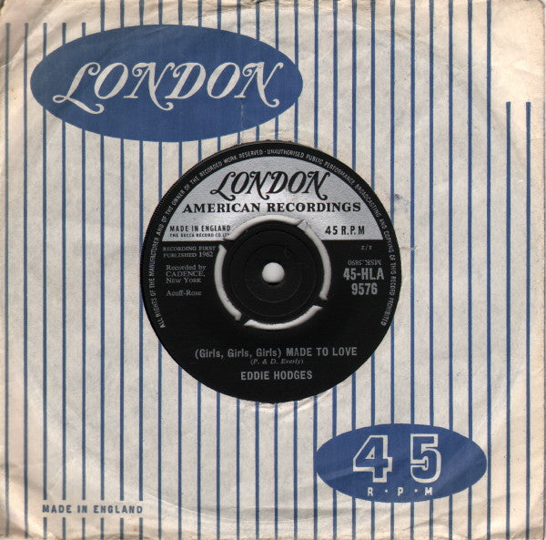 Eddie Hodges : (Girls, Girls, Girls) Made To Love (7", Single)