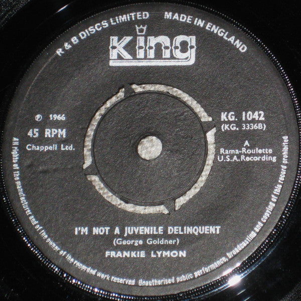 Frankie Lymon : Why Do Fools Fall In Love / I'm Not A Juvenile Delinquent (7", Single)