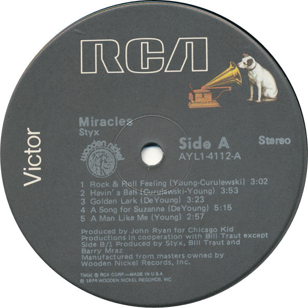 Styx : Miracles (LP, Album, RE, Ind)