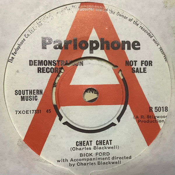 Bick Ford : Cheat Cheat (7", Promo)