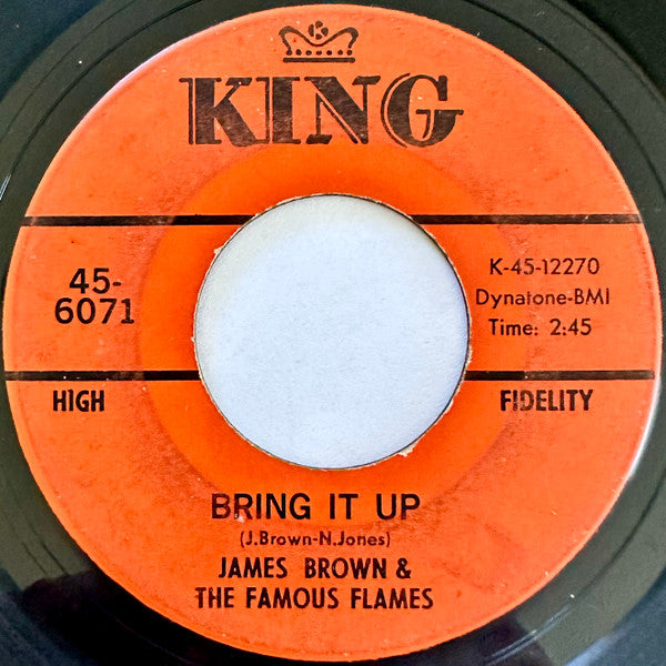James Brown & The Famous Flames : Bring It Up / Nobody Knows (7", Single, Ora)