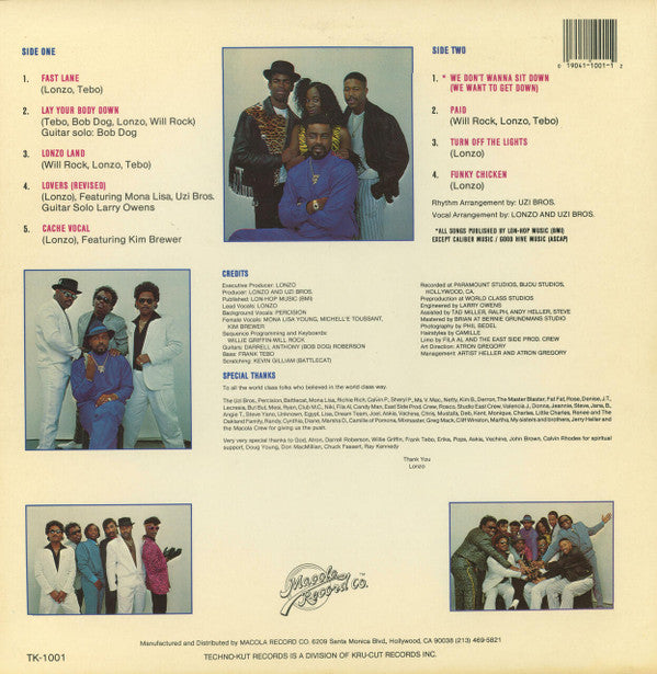 Lonzo And World Class Wreckin' Cru : Turn Off The Lights In The Fast Lane (LP, Album)