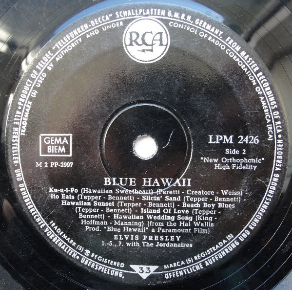 Elvis Presley : Blue Hawaii (LP, Album, Mono, M/Print)
