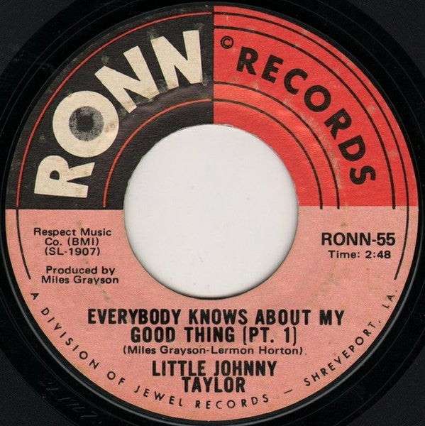 Little Johnny Taylor : Everybody Knows About My Good Thing (7")