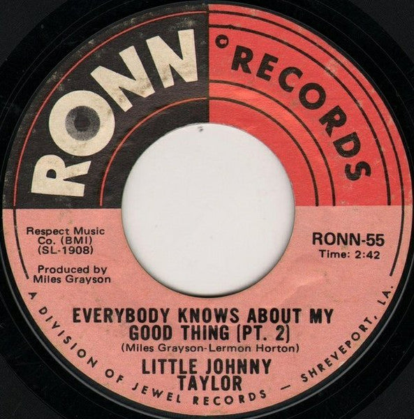Little Johnny Taylor : Everybody Knows About My Good Thing (7")
