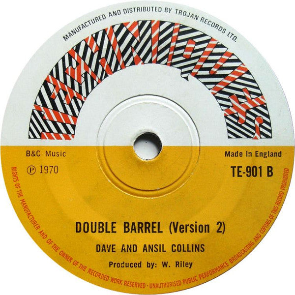 Dave & Ansel Collins : Double Barrel (7", Single, Sol)