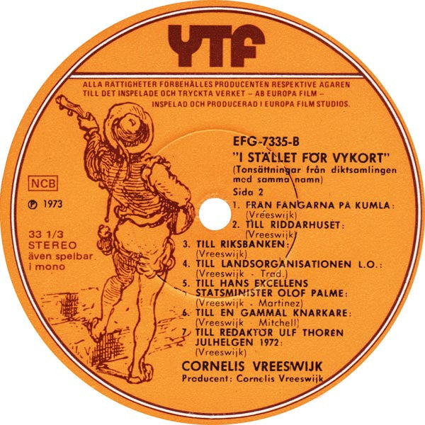 Cornelis Vreeswijk : I Stället För Vykort (LP, Album)