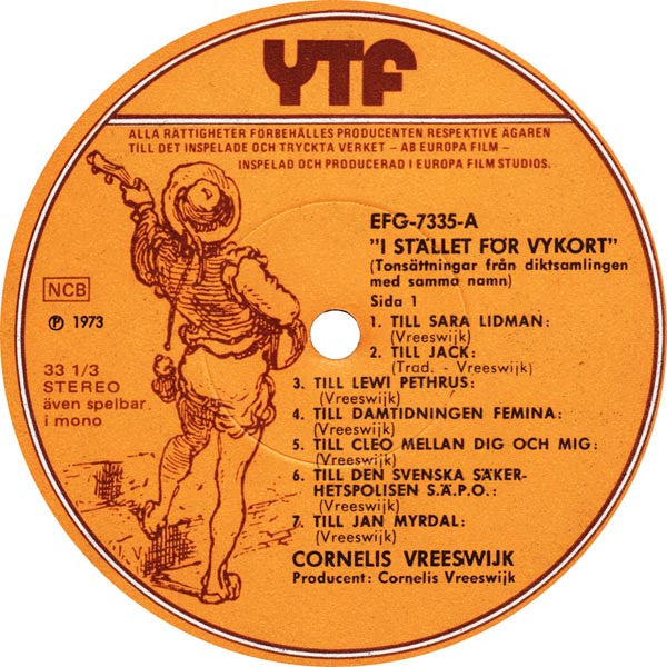 Cornelis Vreeswijk : I Stället För Vykort (LP, Album)