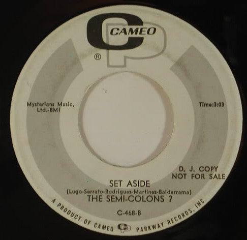 The Semi-Colons ? : Beachcomber / Set Aside (7", Single, Promo)