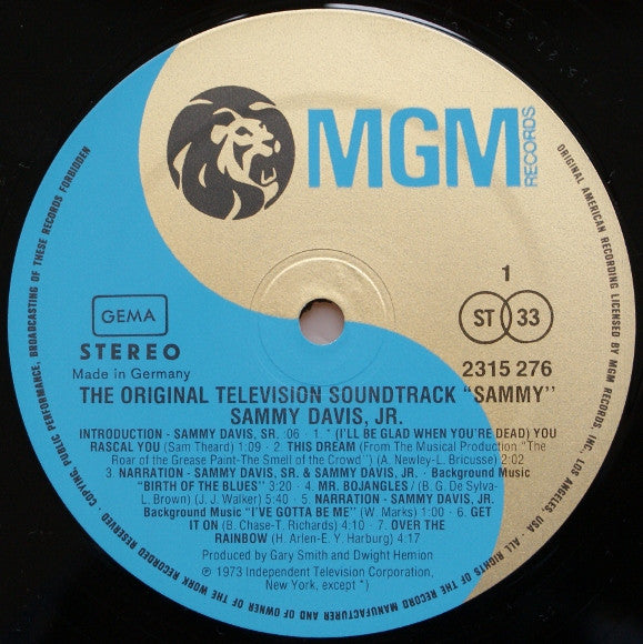 Sammy Davis Jr. : The Original Television Sound Track "Sammy" (LP, Album)