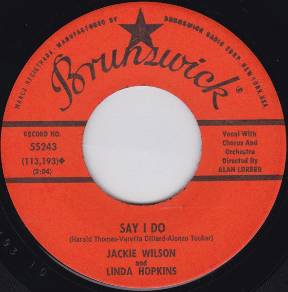 Jackie Wilson And Linda Hopkins : Shake A Hand (7", Single)