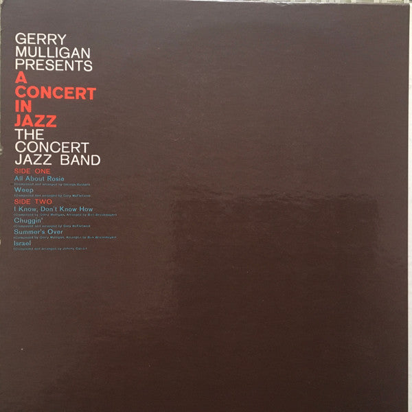 The Concert Jazz Band* : Gerry Mulligan Presents A Concert In Jazz (LP, Album, Gat)