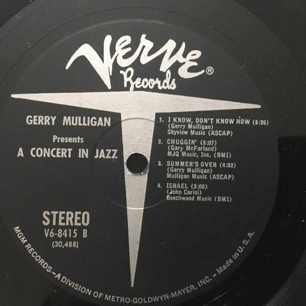 The Concert Jazz Band* : Gerry Mulligan Presents A Concert In Jazz (LP, Album, Gat)
