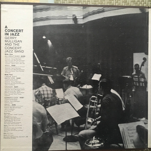 The Concert Jazz Band* : Gerry Mulligan Presents A Concert In Jazz (LP, Album, Gat)