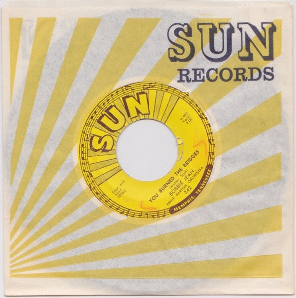Bobbie Jean : You Burned The Bridges / Cheaters Never Win (7", Single)