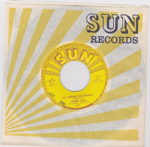 Bobbie Jean : You Burned The Bridges / Cheaters Never Win (7", Single)