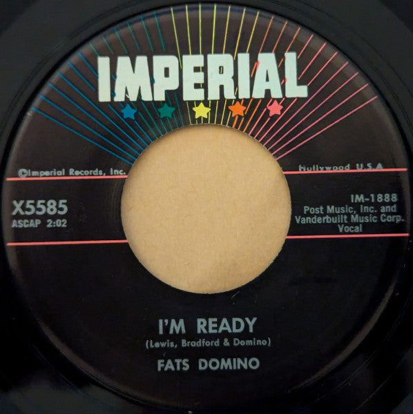 Fats Domino : I'm Ready / Margie (7")