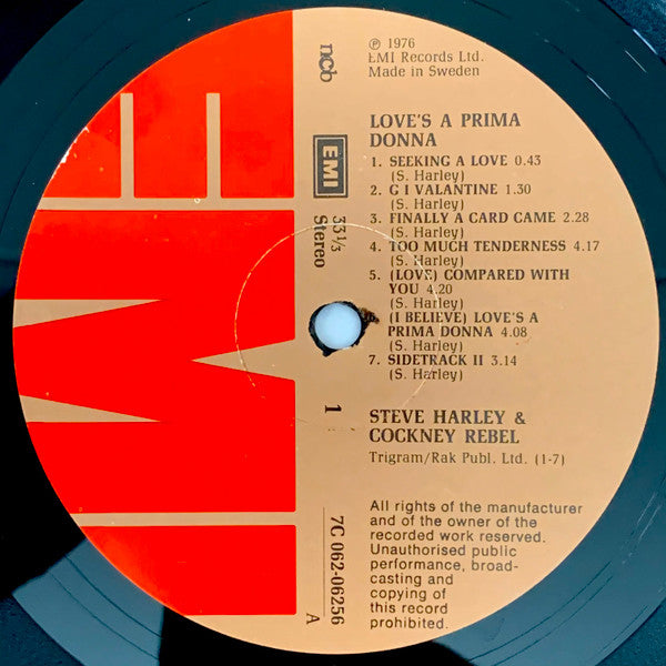 Steve Harley & Cockney Rebel : Love's A Prima Donna (LP, Album)